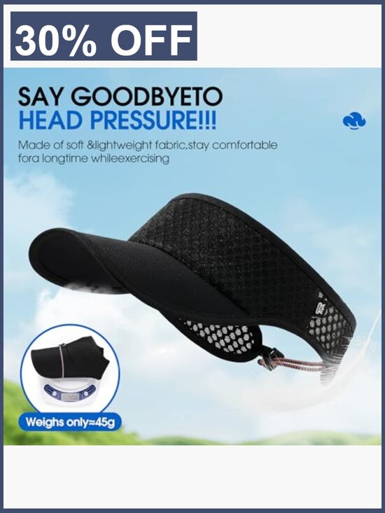 Wide Brim Quick Dry Adjustable Sun Visor Hat Men Women